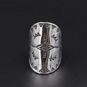 Handmade Silver Ring D05 - Radiant Style 5 Handmade silver ring D81 Aquarius Seven design 925 Silver
