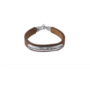 Handmade Leather and Silver bracelet D2 Aquarius Seven design 925 Silver