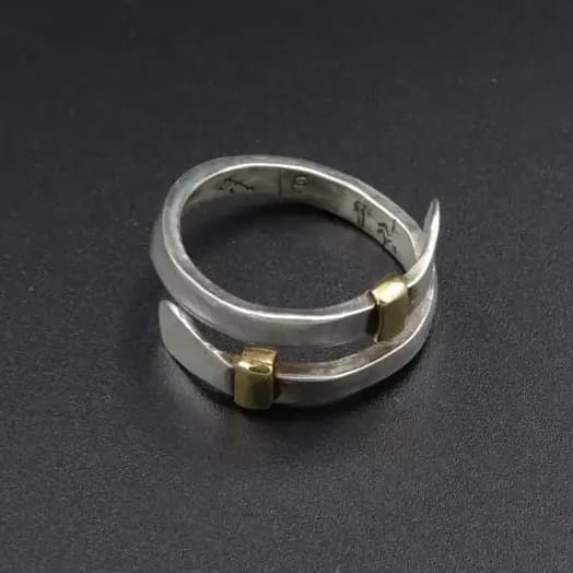 Handmade Silver Ring D70 - Captivating Design 1 Handmade silver ring D70 Aquarius Seven design 925 Silver