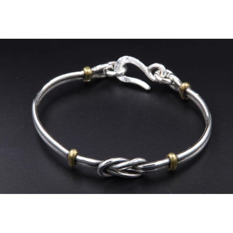 Handmade Silver Bracelet B92 – Captivating Design 1 Handmade silver bracelet B92 Aquarius Seven design 925 Silver